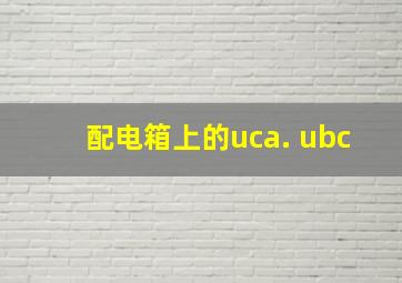 配电箱上的uca. ubc